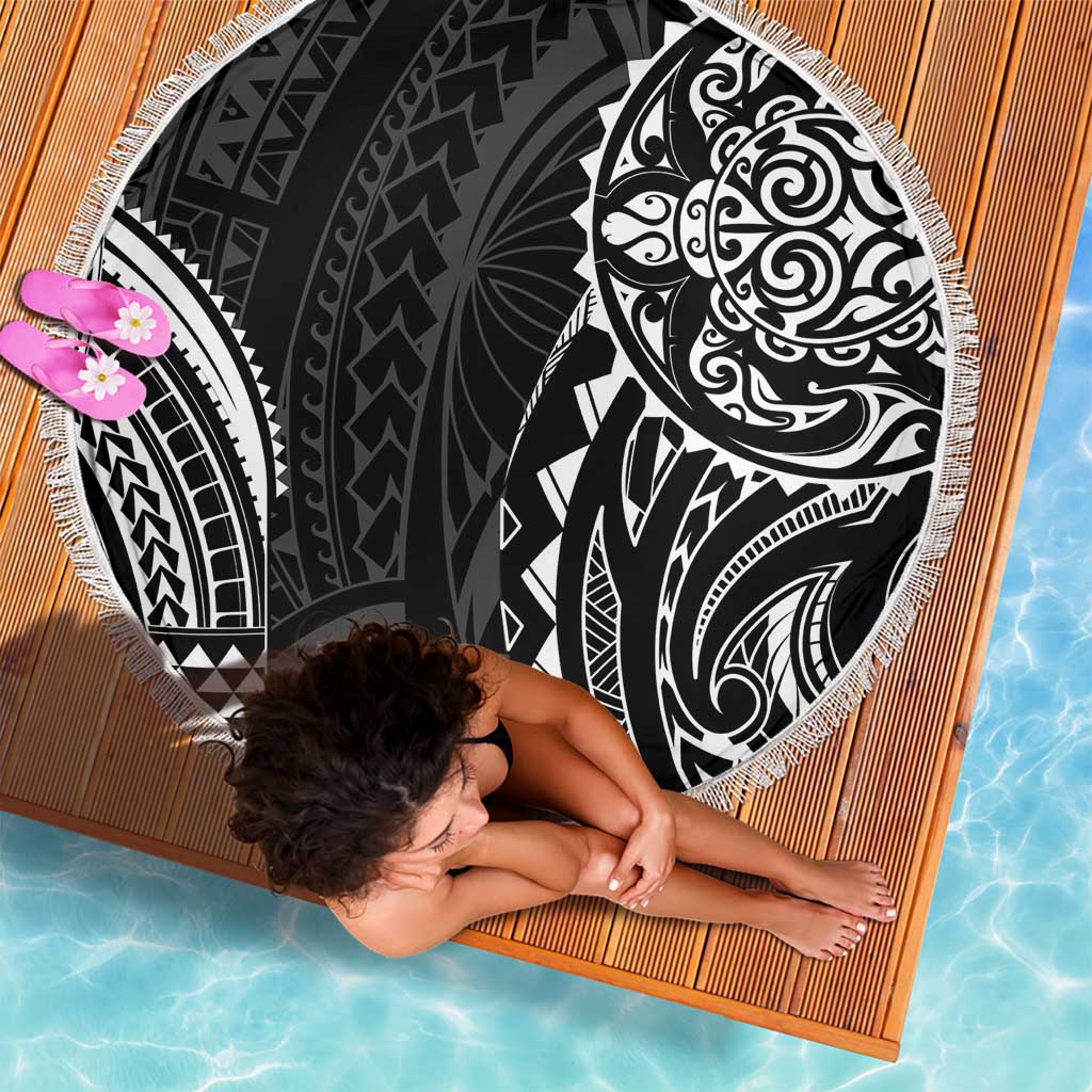 Polynesian Turtle Tribal Tattoo Beach Blanket Black Style LT9 - Polynesian Pride