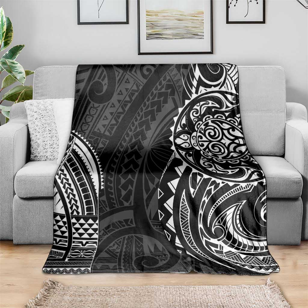 Polynesian Turtle Tribal Tattoo Blanket Black Style LT9 - Polynesian Pride