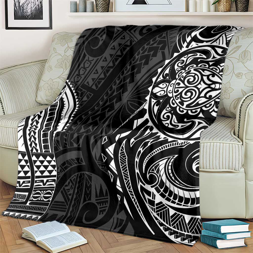 Polynesian Turtle Tribal Tattoo Blanket Black Style LT9 - Polynesian Pride