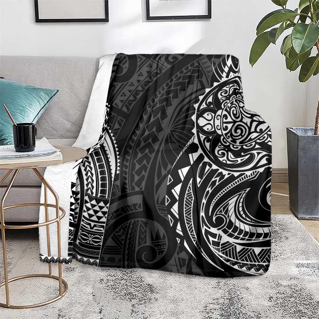 Polynesian Turtle Tribal Tattoo Blanket Black Style LT9 - Polynesian Pride