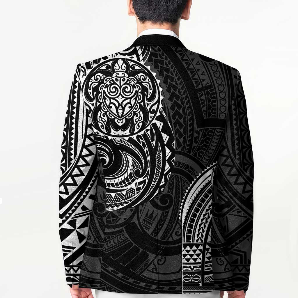 Polynesian Turtle Tribal Tattoo Blazer Black Style - Polynesian Pride