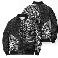 Polynesian Turtle Tribal Tattoo Bomber Puffer Jacket Black Style LT9 - Polynesian Pride