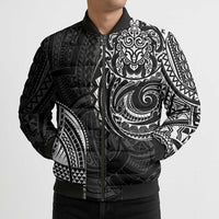 Polynesian Turtle Tribal Tattoo Bomber Puffer Jacket Black Style LT9 - Polynesian Pride