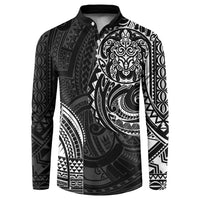 Polynesian Turtle Tribal Tattoo Button Sweatshirt Black Style LT9 Black - Polynesian Pride
