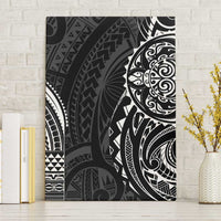 Polynesian Turtle Tribal Tattoo Canvas Wall Art Black Style LT9 Without Frame Black - Polynesian Pride