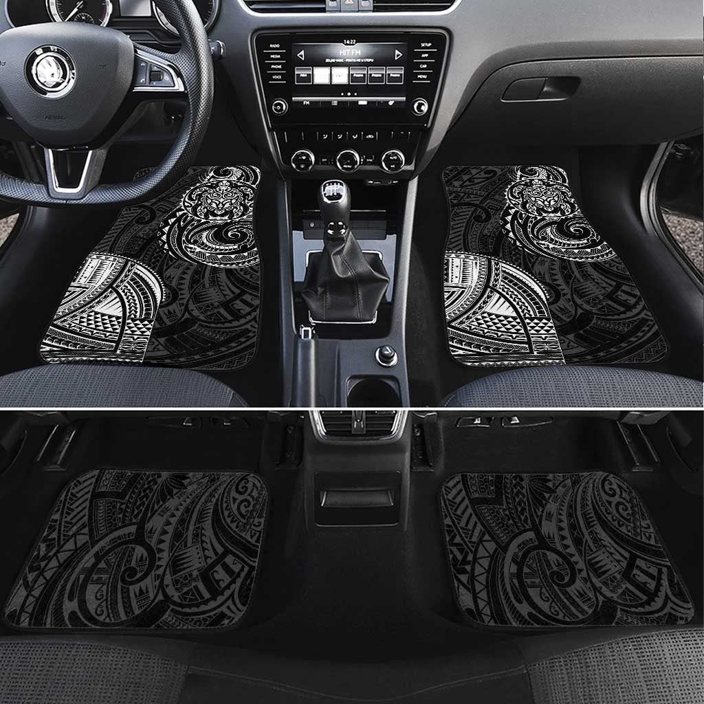 Polynesian Turtle Tribal Tattoo Car Mats Black Style LT9 Set 4pcs Black - Polynesian Pride