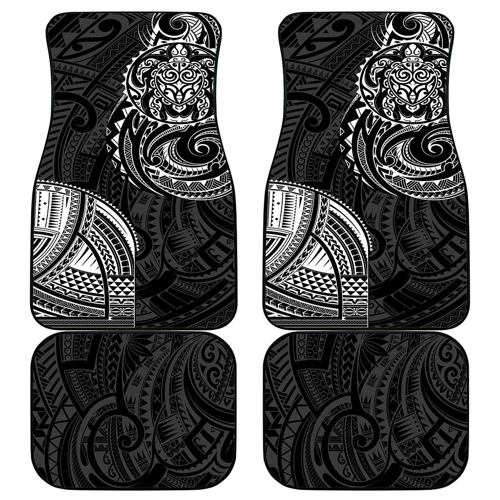 Polynesian Turtle Tribal Tattoo Car Mats Black Style LT9 - Polynesian Pride