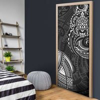 Polynesian Turtle Tribal Tattoo Door Cover Black Style - Polynesian Pride