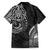 Polynesian Turtle Tribal Tattoo Family Matching Off Shoulder Maxi Dress and Hawaiian Shirt Black Style