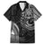 Polynesian Turtle Tribal Tattoo Family Matching Off Shoulder Short Dress and Hawaiian Shirt Black Style