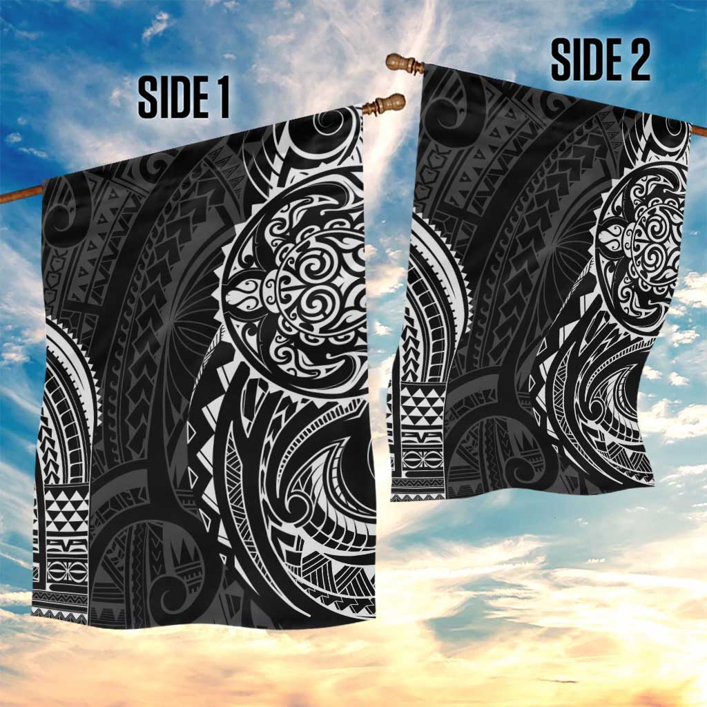 Polynesian Turtle Tribal Tattoo Garden Flag Black Style LT9 - Polynesian Pride