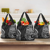 Polynesian Turtle Tribal Tattoo Grocery Bag Black Style LT9 3-pack One Size Black - Polynesian Pride