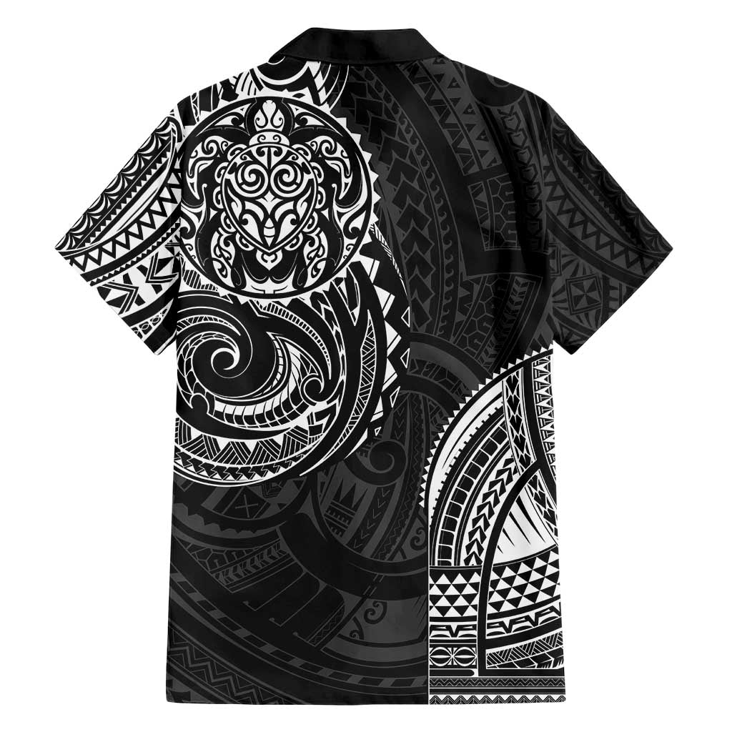 Polynesian Turtle Tribal Tattoo Hawaiian Shirt Black Style LT9 - Polynesian Pride