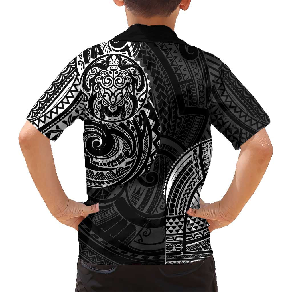 Polynesian Turtle Tribal Tattoo Hawaiian Shirt Black Style LT9 - Polynesian Pride
