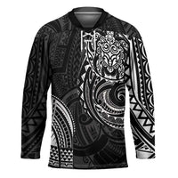 Polynesian Turtle Tribal Tattoo Hockey Jersey Black Style LT9 Unisex Black - Polynesian Pride