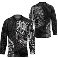Polynesian Turtle Tribal Tattoo Hockey Jersey Black Style LT9 - Polynesian Pride