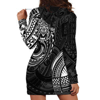 Polynesian Turtle Tribal Tattoo Hoodie Dress Black Style LT9 - Polynesian Pride