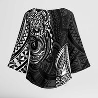 Polynesian Turtle Tribal Tattoo Kimono Sleeve Blouse Black Style LT9 - Polynesian Pride