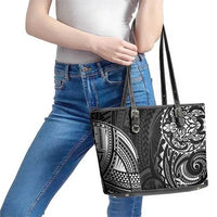 Polynesian Turtle Tribal Tattoo Leather Tote Bag Black Style LT9 - Polynesian Pride