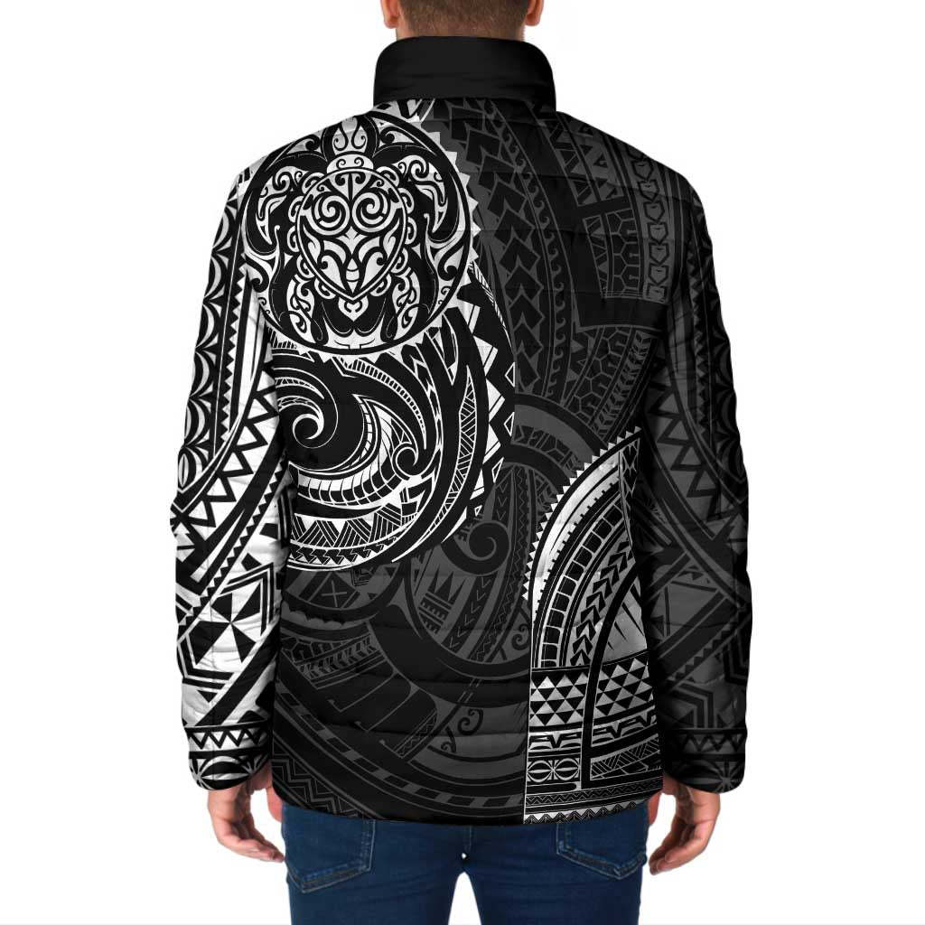 Polynesian Turtle Tribal Tattoo Padded Jacket Black Style LT9 - Polynesian Pride