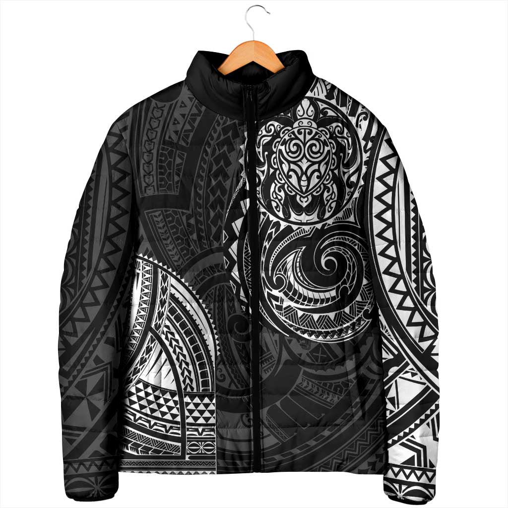 Polynesian Turtle Tribal Tattoo Padded Jacket Black Style LT9 - Polynesian Pride