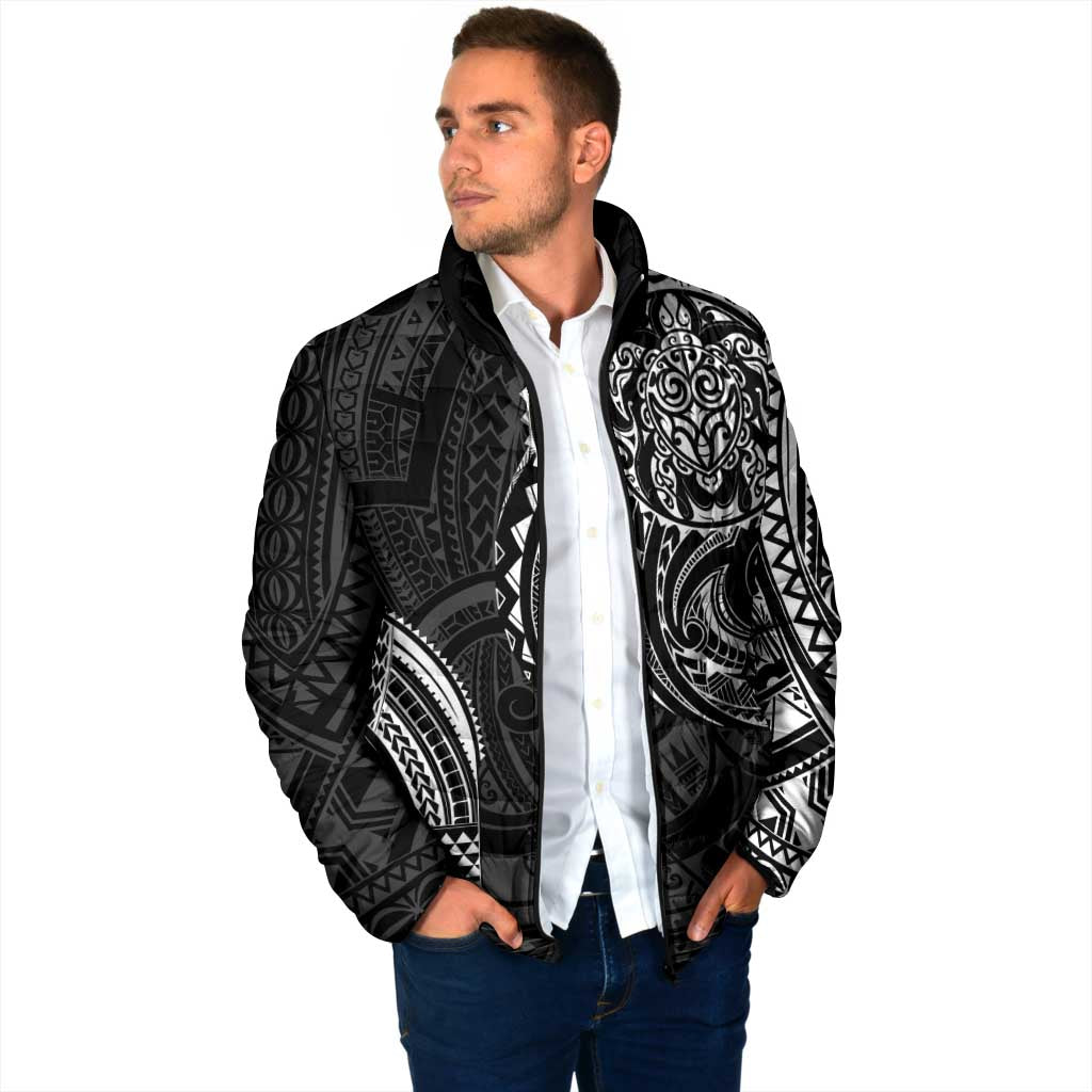 Polynesian Turtle Tribal Tattoo Padded Jacket Black Style LT9 - Polynesian Pride