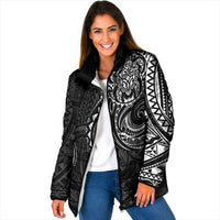 Polynesian Turtle Tribal Tattoo Padded Jacket Black Style LT9 Women Black - Polynesian Pride
