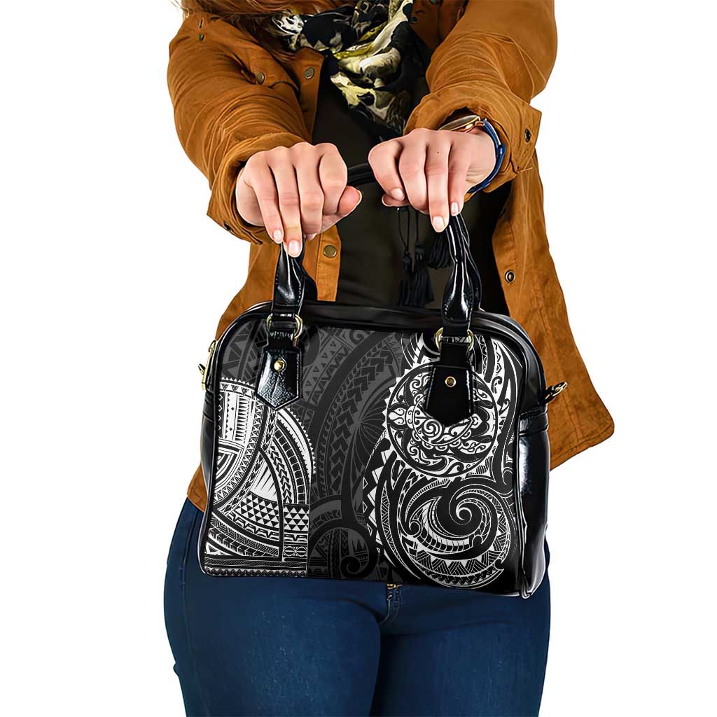 Polynesian Turtle Tribal Tattoo Shoulder Handbag Black Style