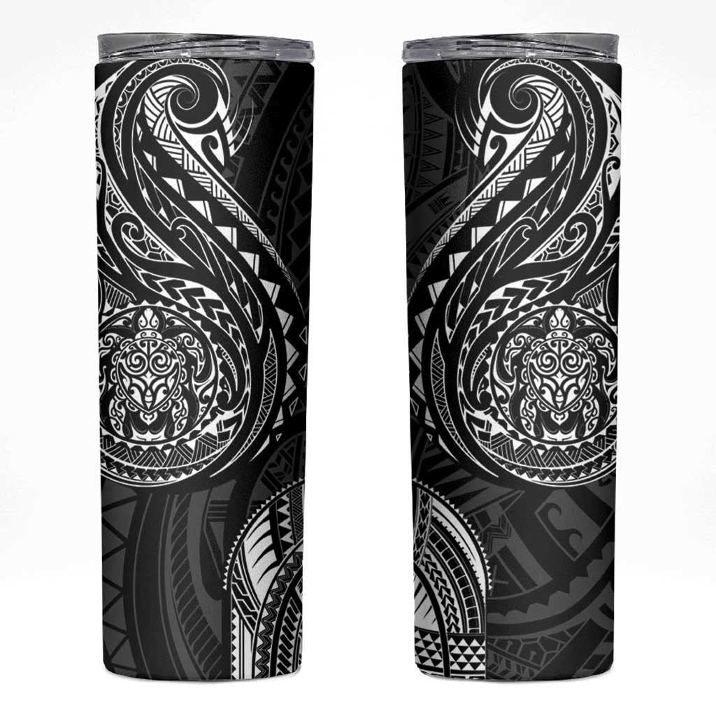 Polynesian Turtle Tribal Tattoo Skinny Tumbler Black Style