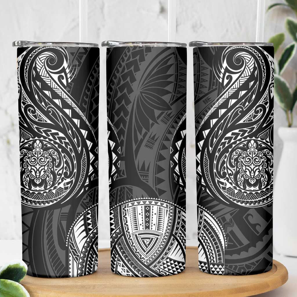 Polynesian Turtle Tribal Tattoo Skinny Tumbler Black Style