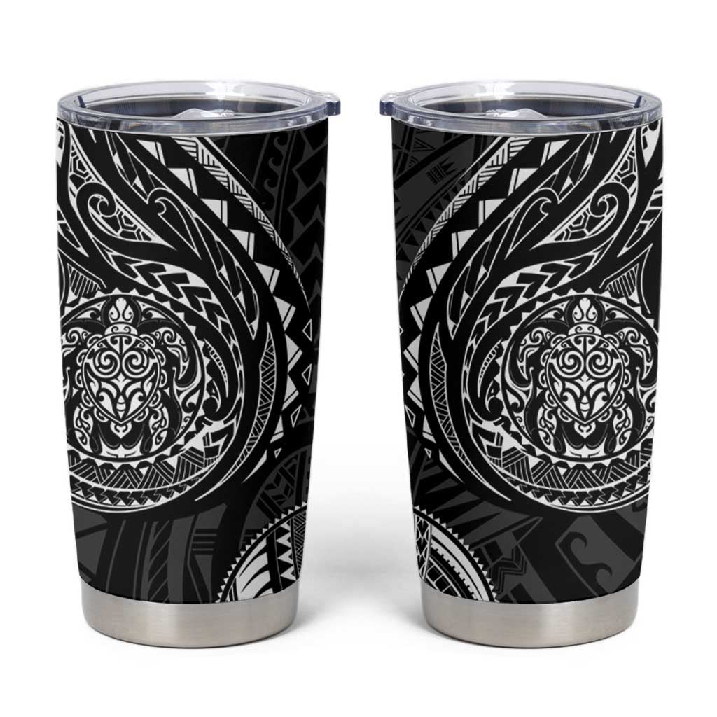 Polynesian Turtle Tribal Tattoo Tumbler Cup Black Style LT9 Black - Polynesian Pride