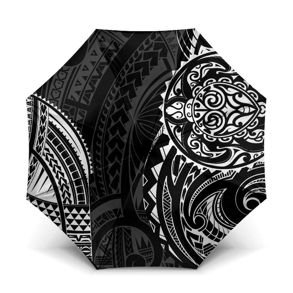 Polynesian Turtle Tribal Tattoo Umbrella Black Style - Polynesian Pride