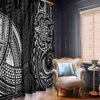 Polynesian Turtle Tribal Tattoo Window Curtain Black Style LT9 - Polynesian Pride