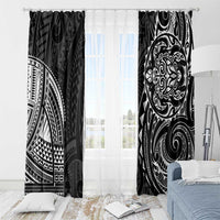 Polynesian Turtle Tribal Tattoo Window Curtain Black Style LT9 - Polynesian Pride