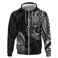 Polynesian Turtle Tribal Tattoo Zip Hoodie Black Style