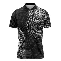 Polynesian Turtle Tribal Tattoo Zipper Polo Shirt Black Style LT9 Black - Polynesian Pride