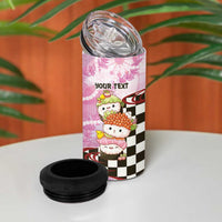 Personalized Japanese Kawaii Sushi Roll 4 in 1 Can Cooler Tumbler Wagara Palaka Pattern LT9 - Polynesian Pride