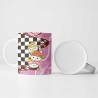 Personalized Japanese Kawaii Sushi Roll Ceramic Mug Wagara Palaka Pattern LT9 - Polynesian Pride