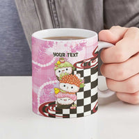 Personalized Japanese Kawaii Sushi Roll Ceramic Mug Wagara Palaka Pattern LT9 - Polynesian Pride