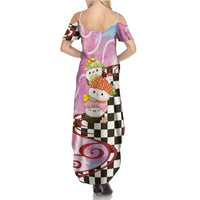 Personalized Japanese Kawaii Sushi Roll Family Matching Summer Maxi Dress and Hawaiian Shirt Wagara Palaka Pattern LT9 - Polynesian Pride