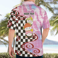 Personalized Japanese Kawaii Sushi Roll Hawaiian Shirt Wagara Palaka Pattern LT9 - Polynesian Pride