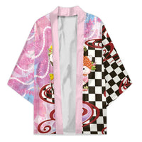 Personalized Japanese Kawaii Sushi Roll Kimono Wagara Palaka Pattern LT9 Unisex Pink - Polynesian Pride
