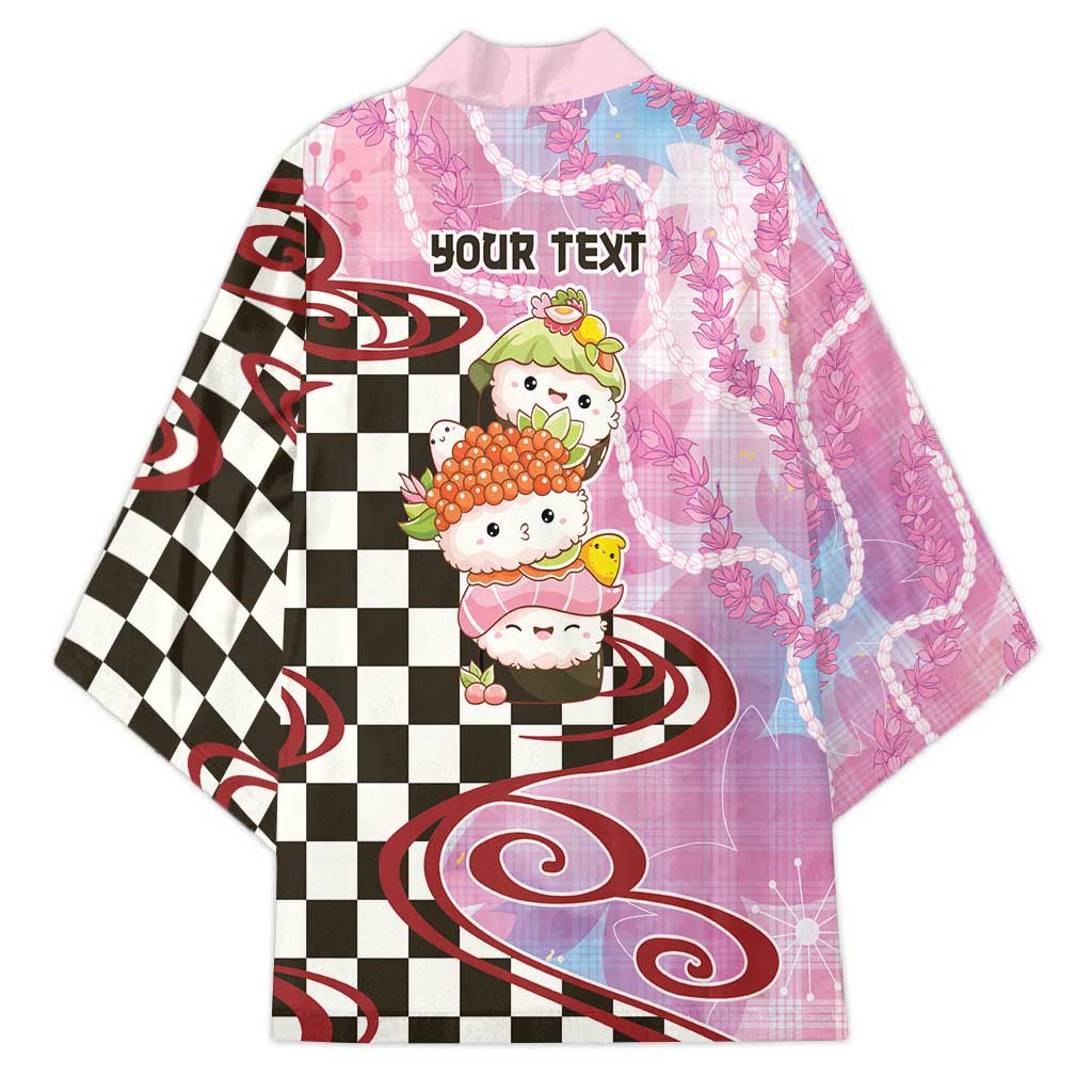Personalized Japanese Kawaii Sushi Roll Kimono Wagara Palaka Pattern LT9 - Polynesian Pride