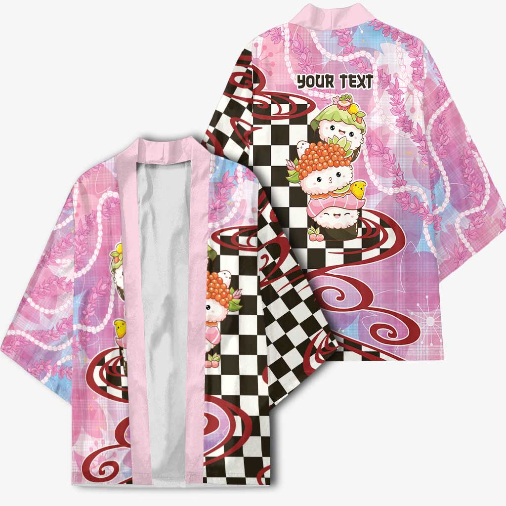 Personalized Japanese Kawaii Sushi Roll Kimono Wagara Palaka Pattern LT9 - Polynesian Pride