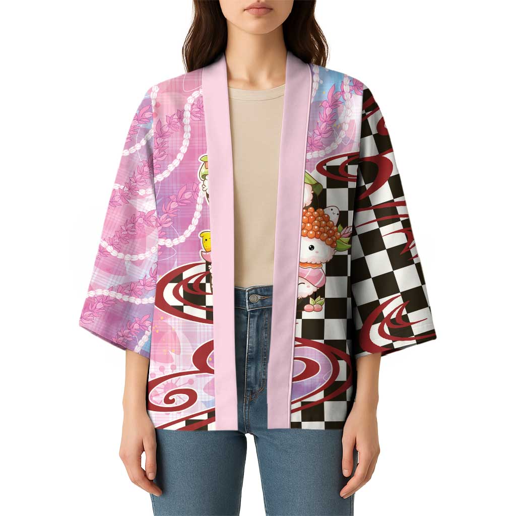 Personalized Japanese Kawaii Sushi Roll Kimono Wagara Palaka Pattern LT9 - Polynesian Pride