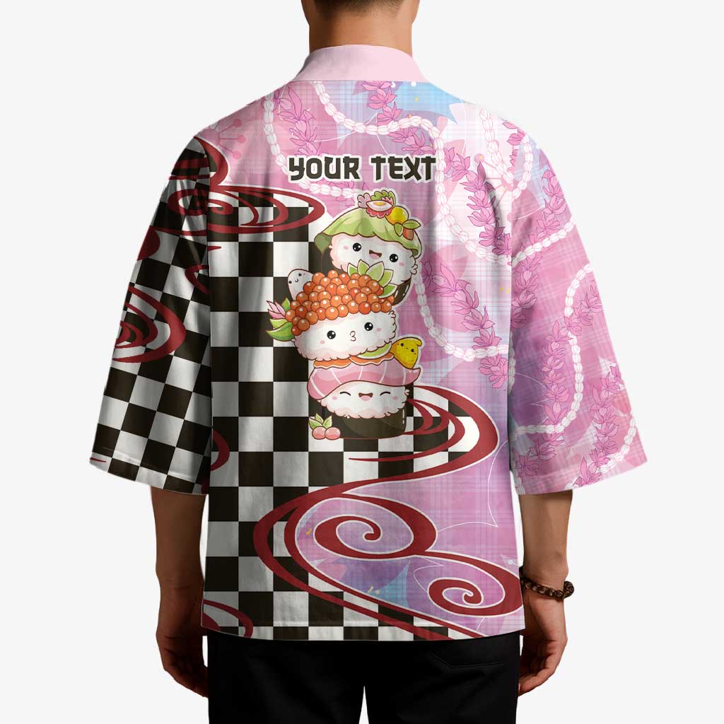 Personalized Japanese Kawaii Sushi Roll Kimono Wagara Palaka Pattern LT9 - Polynesian Pride