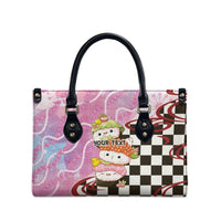 Personalized Japanese Kawaii Sushi Roll Leather Bag Wagara Palaka Pattern LT9 - Polynesian Pride