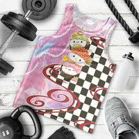 Personalized Japanese Kawaii Sushi Roll Men Tank Top Wagara Palaka Pattern LT9 - Polynesian Pride