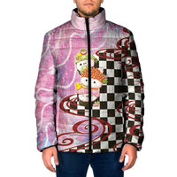 Personalized Japanese Kawaii Sushi Roll Padded Jacket Wagara Palaka Pattern