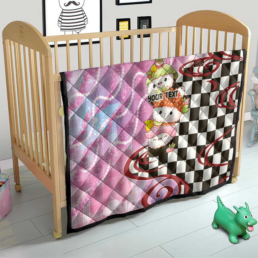 Personalized Japanese Kawaii Sushi Roll Quilt Wagara Palaka Pattern LT9 - Polynesian Pride